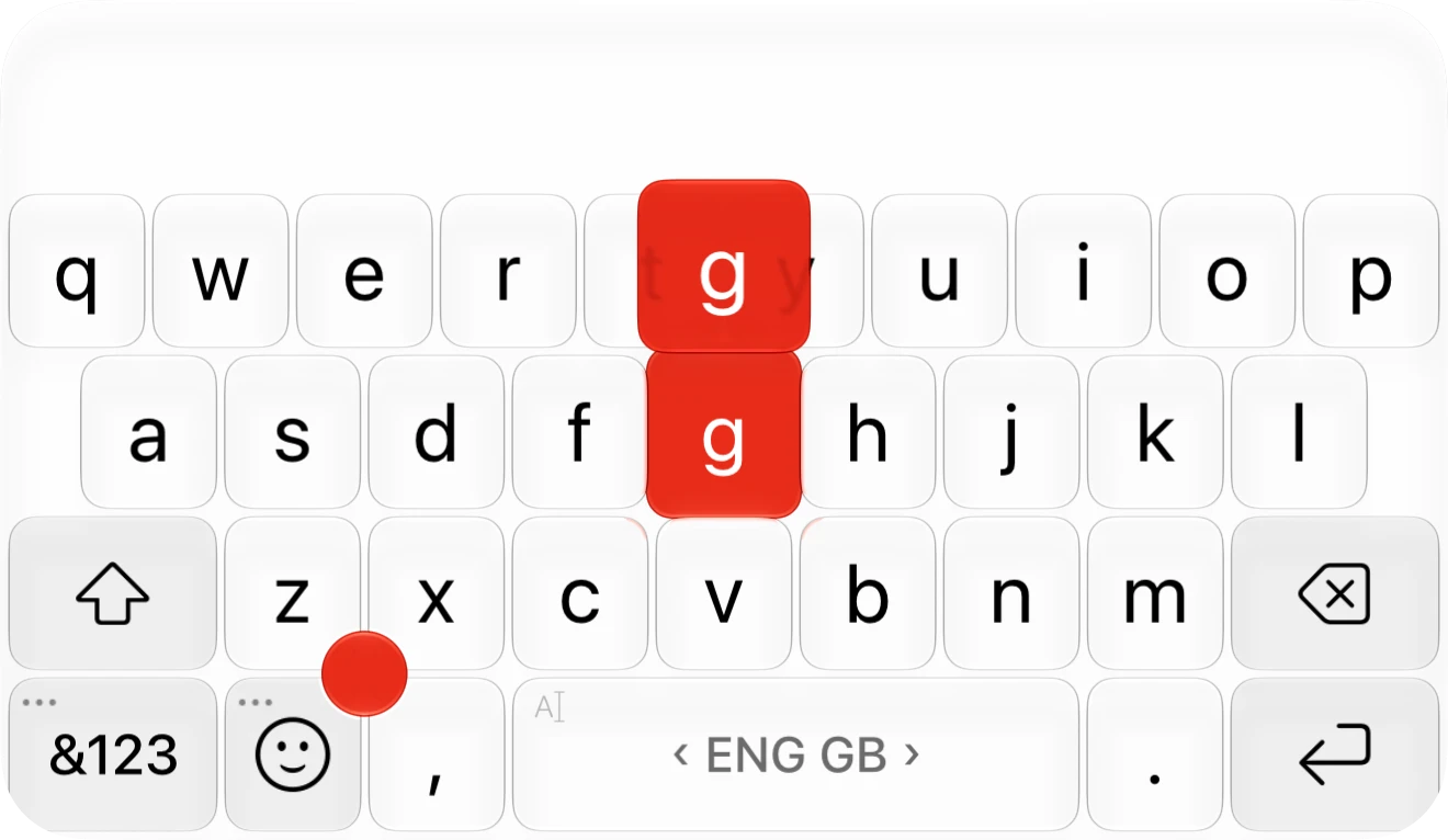 The TypEvent keyboard with the Liquid Glass theme.